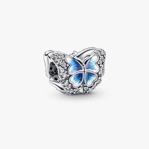 Authentic Pandora Blue Butterfly Enamel Sparkling Charm S925